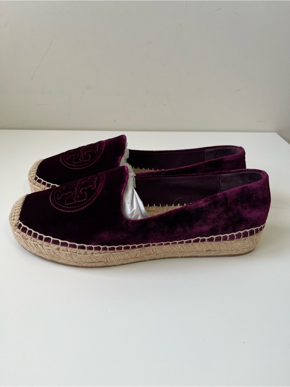 TORY BURCH VELVET PLATFORM ESPADRILLE SIZE 10.5 - Picture 3 of 8